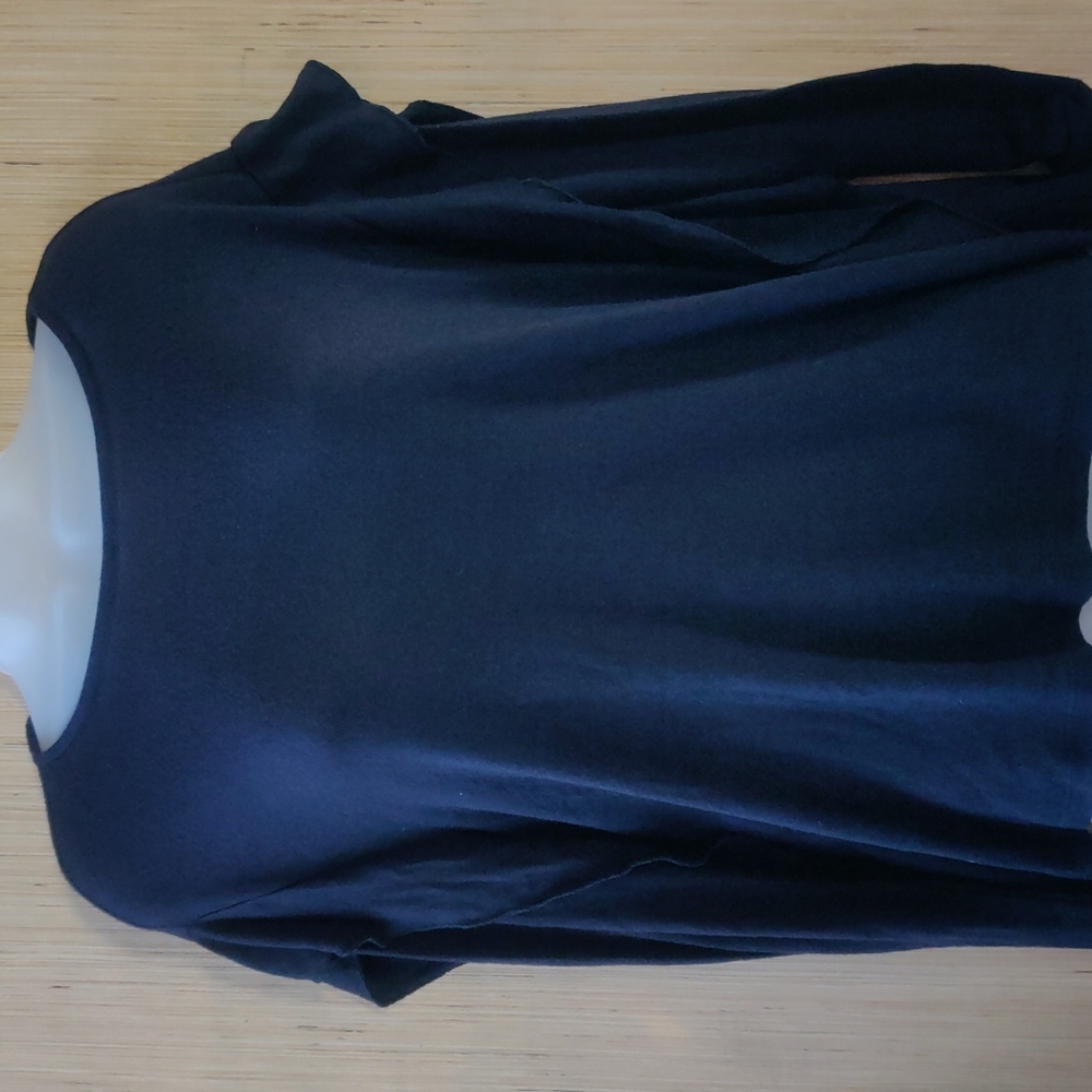 Black sweater with ruffle detail